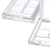 jojobasec 4 Grids Rectangular Eyeshadow Pigment Empty Container Palettes Clear Plastic Por