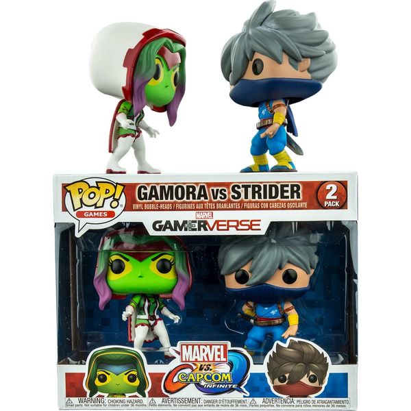 Funko - Figurine Marvel Vs Capcom - 2-Pack Gamora Vs Strider Exclu Pop 10cm - 0889698227858