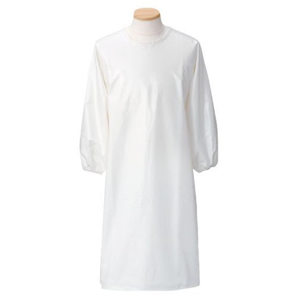 KAZEN Waterproof Apron (with sleeves) 507-90 (White) Size: LL