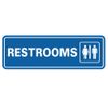 Standard RESTROOMS Sign - Blue - Large