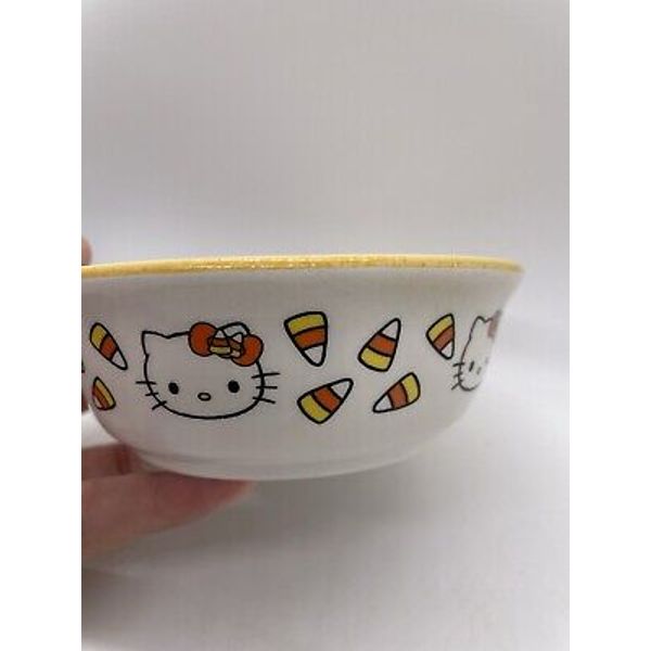 NEW Hello Kitty Halloween Ceramic Pet Bowl 5" Food/Water Sanrio NEW