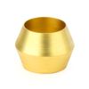 GASHER 100PCS Brass Compression Fitting, Brass Compression Sleeve Ferrules 3/16" Tube OD