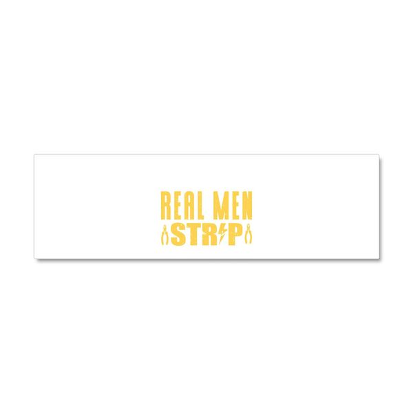 CafePress Electrical Work Real Men Strip W 10" x 3", Bumper Magnet