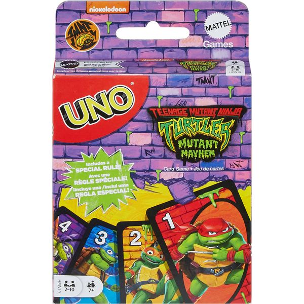 Mattel Games UNO Teenage Mutant Ninja Turtles Mutant Mayhem Card Game for Kids & Family Nights, Parties, Travel, Camping & More