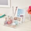 4-Compartment Clear Plastic Organizer | Rectangular Divided Makeup and Vanity St
