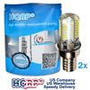 HQRP 2-Pack E12 Base 64 SMD3014 LED Light Bulbs AC 110V Cool White Dimmable
