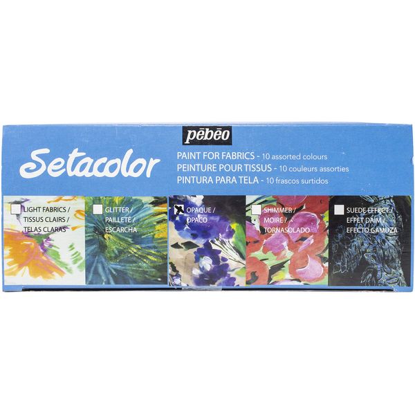 Discovery Fabric Paint Set 45ml 10/Pkg-Setacolor Opaque