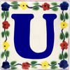 2 pcs Bouquet Talavera Clay House Letter U