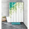 Kleine Wolke Duschvorhang, Polyester, Grün, 120x200 cm