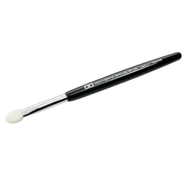 Tamiya 300087083 Weathering Brush Medium Foam, Silver