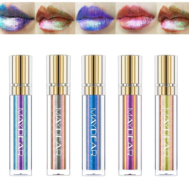 Maydear Chameleon Lipstick 5 Colors Set, Long Lasting Waterproof Colourful