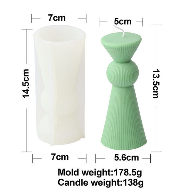 Cylindrical Pillar Candle Molds for Candle Making DIY Soy Wax