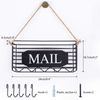 SRIWATANA Mail Key Holder for Wall, Mail Organizer Wall Mount, Small Size, Black
