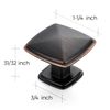 Ravinte 5 Pack Oil-Rubbed Bronze Kitchen Cabinet Square Knob Single Hole Cabinet Hardware for Dresser Drawer Cabinet Pulls Drawer Knobs Cabinet Knobs