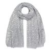 Basic Sense Small Triangle Silver Foil Print Scarf, Light Grey