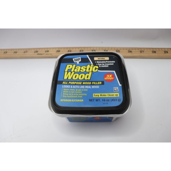 (1-Pk) DAP Plastic Latex Based Wood Filler 16 Oz Natural 2-6 Hr