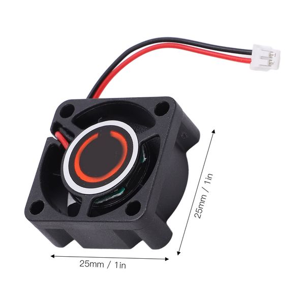 VGEBY RC Cooling Fan,25x25mm RC Car Cooling Fan Universal High Rotation Speed Motor Cooling Fan Brushless ESC Cooling Fan for AXIAL SCX10 90046 Model Car Accessories Model Toy