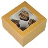 LarryRoo Kraft Brown Windowed MINI Cupcake Box | 4 Cavity | Mini Cup Cake Boxes & inserts (10)
