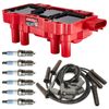 For 2007-2013 Chevrolet Silverado 1500 4.3L Ignition Coil +Spark Plug +Wire Set