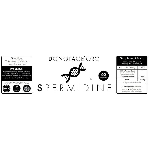 Do Not Age Spermidine | 60 Capsules | 8mg per Serving