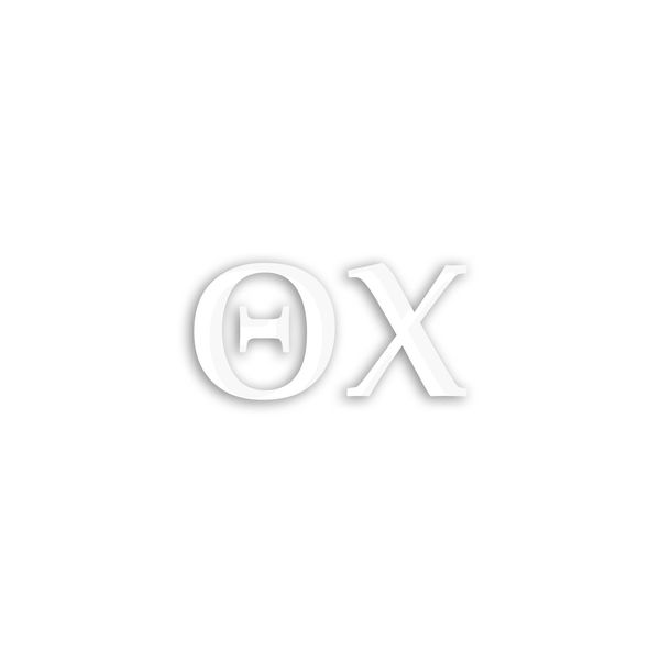 Officially Licensed Theta Chi 6" x 3" Window Decal - White