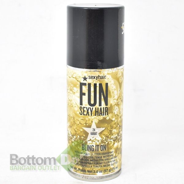 Sexy Hair Fun Sexy Hair Bling It On 24 Karat Medium Hold Gold Glitter Spray 2 oz