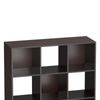 9 Cube Storage Organizer Wooden Bookshelf Display W/5 Removable Back Panel Brown