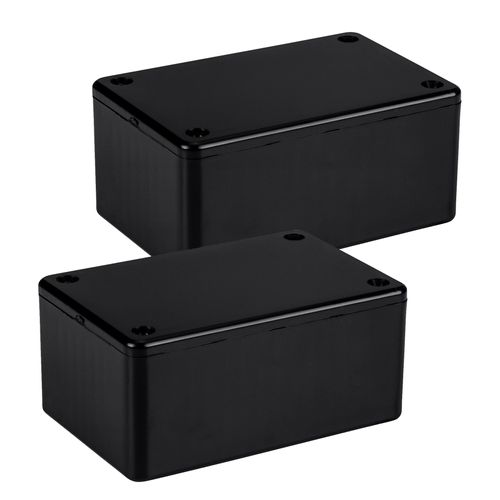 Hammond 1591TSBK (Pack of 2) ABS Project Box Black, Box Plastic, 4.7 in L x 3.2 in W x 2.2 in H