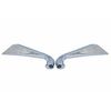 Evil Eye Mirror Set with Billet Stems for Harley Davidson by V-Twin