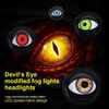 3" LED Dynamic Devil Eyes Light 33 Modes 12V Remote Control Headlight Retrofit