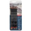 Derwent Tinted Charcoal Drawing Pencils, Set of 6, Watersoluble, Professional Quality, 2301689