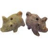 Focal Bead, Hand Carved Soapstone (Coated) Walking Pig - 1pc