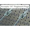 Wall Control Pegboard 16in x 32in Horizontal Black Metal Pegboard Tool Board Panel