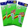 DEAD SKIN x (3 pcs) Long Exfoliating Towel with Straps Green Back Washcloth Bath Wash Towel Korean Italy Towel Back Scrubber for Shower Extended Length Bath Towel Shower