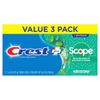 Crest Complete Whitening Scope Toothpaste, Minty Fresh, 5.4 Ounce/459 Grams 3 Pack