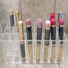 DRERIO Lip Gloss Holder Organizer Acrylic Lipstick Storage Holder Rack with 24 Slots Lipgloss Display Case Clear Make up Display Holder Lipstick Organiser Holder