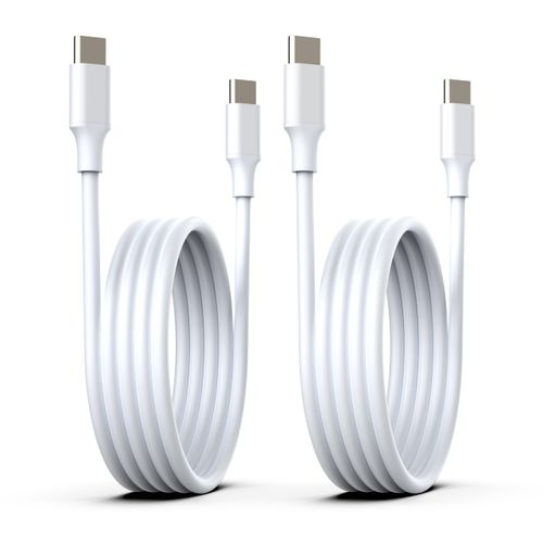 LMUBOY USB C to USB C Charge Cable(4.92Ft/2 Pack),60w Type-c Charger Cable for iPhone 15,iPad,MacBook Pro,Galaxy S24/S23,Pixel 7 6 5,and More Phones,Tablets and Laptops with USB-C Port.