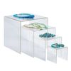 SSWBasics 4, 6, 8, 10 inch Square Nesting Clear Acrylic Display (4 Risers)