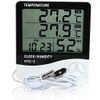 AKORD LCD Digital Temperature Humidity Meter Thermometer, White