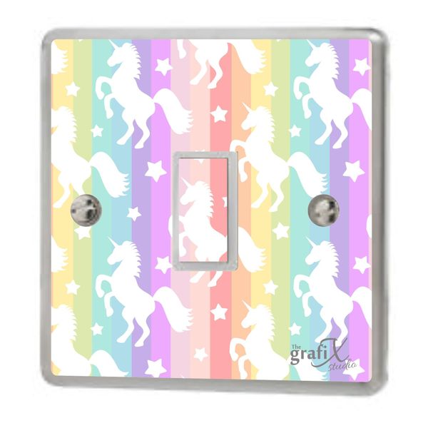 Unicorn Pattern Light Switch Sticker Vinyl/Skin Cover sw161