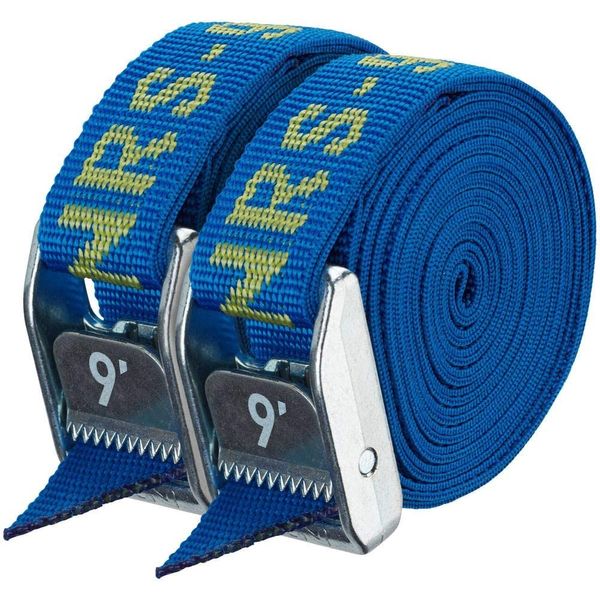 NRS 1" HD Tie-Down Straps 9' Pair Iconic Blue