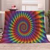 KnBoB Pattern Blankets for Couch, Really Soft Blanket Multicolor Rainbow Swirl Pattern Flannel Blanket 80×120CM
