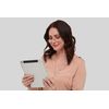 ThinOptics Reading Glasses 2.50 Red Frames With Keychain Case - Compact Foldable Rectangular Glasses - Clip-on Nose - 2.50 Strength With Flex-Fit Technology