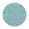 Light Pastel Plain Turquoise Leopard Cheetah Animal Print PopSockets Swappable PopGrip