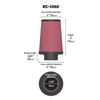 K&N RC-1060 Car and Motorcycle Universal Chrome Filter, Black/Red