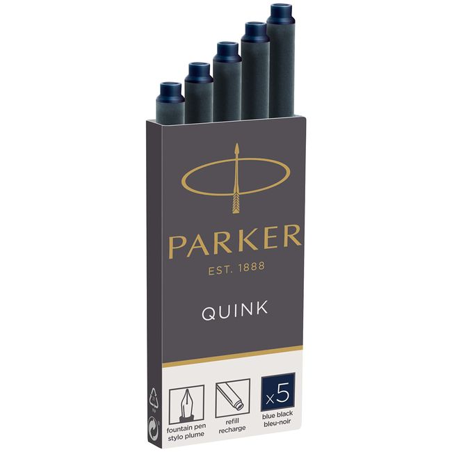 PARKER パーカー クインク カートリッジインク 5本セット ブルーブラック 水性 正規輸入品 1950385