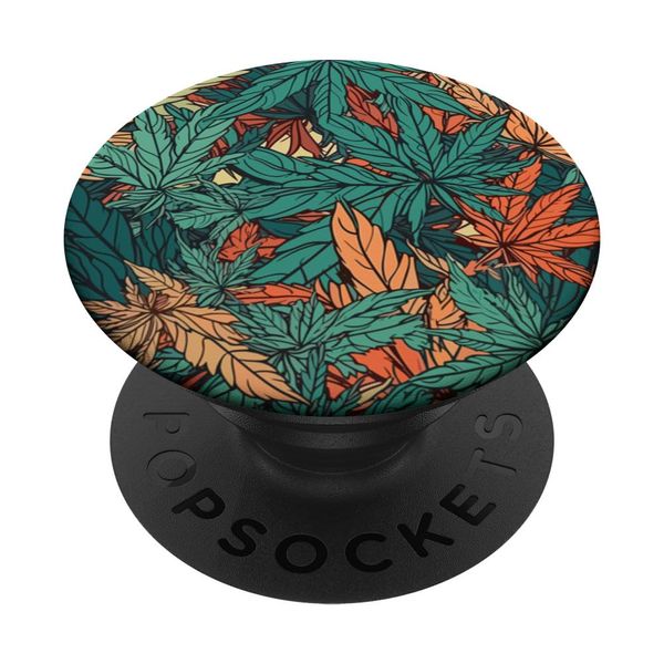 Weed Leaf pattern - Pot-head Sativa and Indica In the Sheets PopSockets Swappable PopGrip