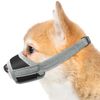 Adjustable Dog Muzzle for Small Dogs, Breathable Mesh Soft Muzzle for Chihuahua (Grey, XS)