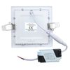 6W LED Square Recessed Ceiling Flat Panel Down Light Ultra Slim Lamp Warm White 3000k