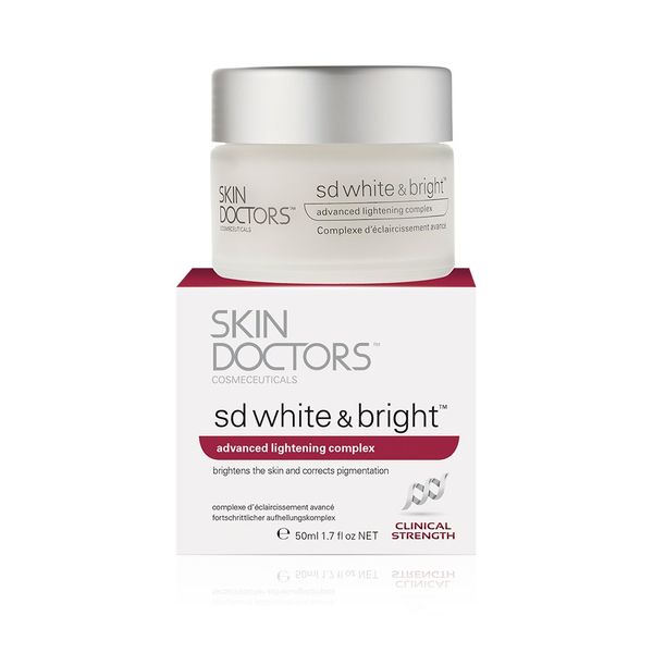 Skin Doctors SD White & Bright, Even Skin Tone, Brighter Looking Skin, Visible reduction in Pigmentation, Freckles, Age Spots & Surface Blemishes. helps with Skin Firmness and Moisturisation - 50ml